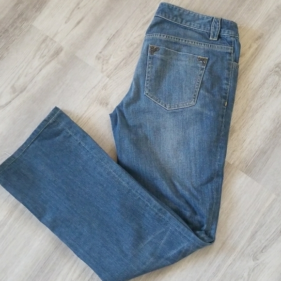 Elie Tahari Bootcut Casual Boho embellished jeans size 4 - Picture 1 of 8